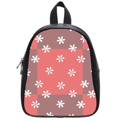 Seed Life Seamless Remix Flower Floral Red White School Bags (small) 