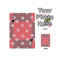 Seed Life Seamless Remix Flower Floral Red White Playing Cards 54 (mini)  by Mariart