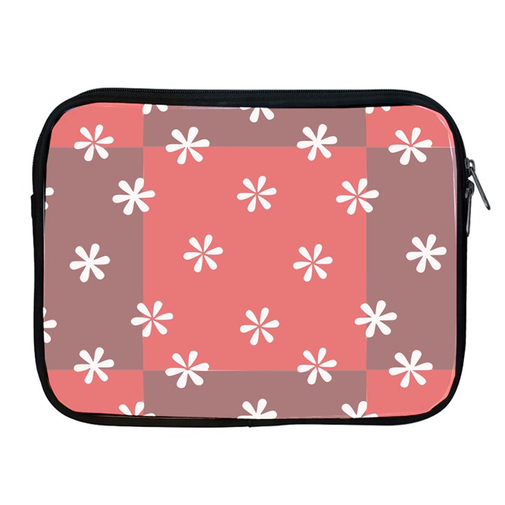 Seed Life Seamless Remix Flower Floral Red White Apple iPad 2/3/4 Zipper Cases