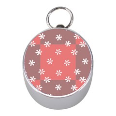 Seed Life Seamless Remix Flower Floral Red White Mini Silver Compasses by Mariart