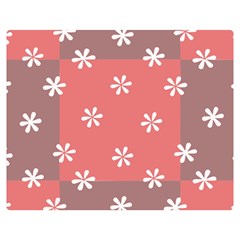 Seed Life Seamless Remix Flower Floral Red White Double Sided Flano Blanket (medium)  by Mariart