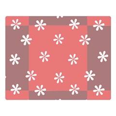 Seed Life Seamless Remix Flower Floral Red White Double Sided Flano Blanket (large)  by Mariart