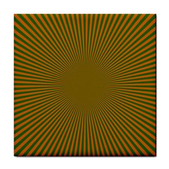 Stripy Starburst Effect Light Orange Green Line Tile Coasters by Mariart