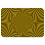 Stripy Starburst Effect Light Orange Green Line Large Doormat  30 x20  Door Mat