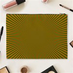 Stripy Starburst Effect Light Orange Green Line Cosmetic Bag (XL) Back