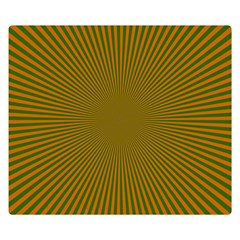 Stripy Starburst Effect Light Orange Green Line Double Sided Flano Blanket (small)  by Mariart