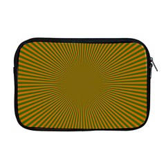 Stripy Starburst Effect Light Orange Green Line Apple Macbook Pro 17  Zipper Case by Mariart