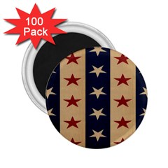 Stars Stripes Grey Blue 2 25  Magnets (100 Pack) 