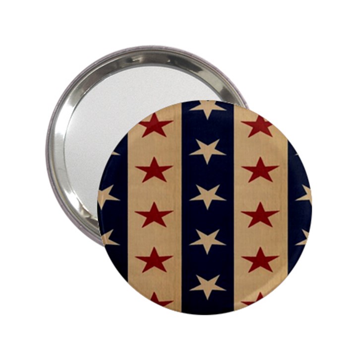 Stars Stripes Grey Blue 2.25  Handbag Mirrors