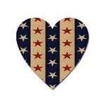 Stars Stripes Grey Blue Heart Magnet Front