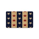 Stars Stripes Grey Blue Magnet (Name Card) Front