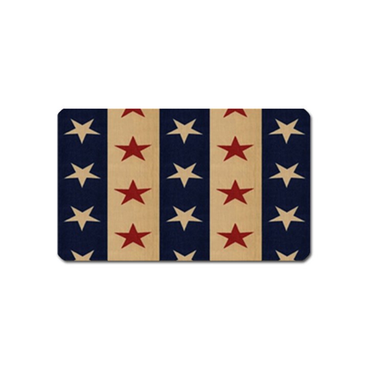 Stars Stripes Grey Blue Magnet (Name Card)