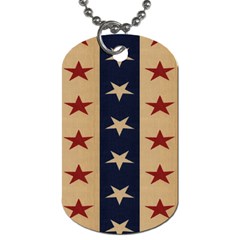 Stars Stripes Grey Blue Dog Tag (one Side)