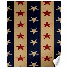 Stars Stripes Grey Blue Canvas 16  X 20   by Mariart