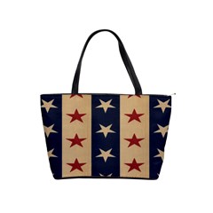 Stars Stripes Grey Blue Shoulder Handbags by Mariart