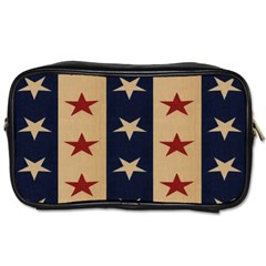 Stars Stripes Grey Blue Toiletries Bags 2-side by Mariart