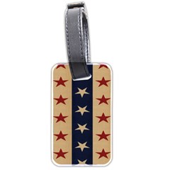 Stars Stripes Grey Blue Luggage Tags (two Sides) by Mariart