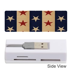 Stars Stripes Grey Blue Memory Card Reader (stick)  by Mariart