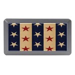 Stars Stripes Grey Blue Memory Card Reader (Mini) Front