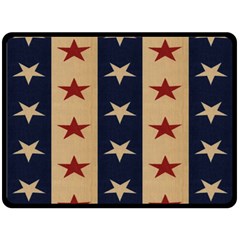 Stars Stripes Grey Blue Double Sided Fleece Blanket (large)  by Mariart