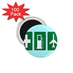 Traffic Signs Hospitals, Airplanes, Petrol Stations 1 75  Magnets (100 Pack)  by Mariart