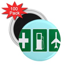 Traffic Signs Hospitals, Airplanes, Petrol Stations 2 25  Magnets (100 Pack)  by Mariart