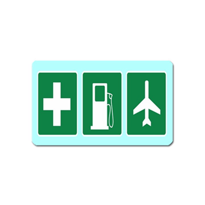 Traffic Signs Hospitals, Airplanes, Petrol Stations Magnet (Name Card)