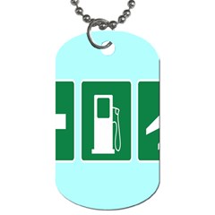 Traffic Signs Hospitals, Airplanes, Petrol Stations Dog Tag (two Sides) by Mariart