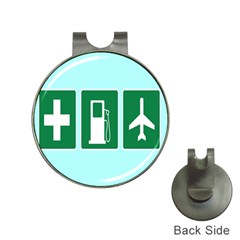 Traffic Signs Hospitals, Airplanes, Petrol Stations Hat Clips With Golf Markers by Mariart