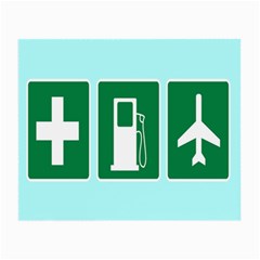 Traffic Signs Hospitals, Airplanes, Petrol Stations Small Glasses Cloth by Mariart