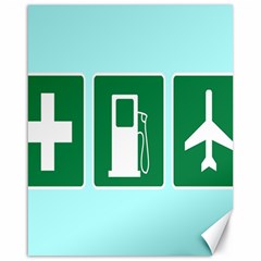 Traffic Signs Hospitals, Airplanes, Petrol Stations Canvas 16  X 20   by Mariart