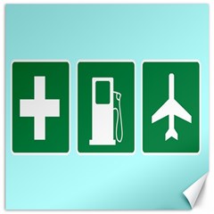 Traffic Signs Hospitals, Airplanes, Petrol Stations Canvas 20  X 20   by Mariart