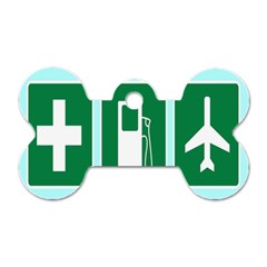 Traffic Signs Hospitals, Airplanes, Petrol Stations Dog Tag Bone (two Sides) by Mariart