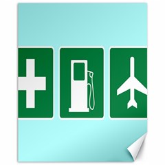 Traffic Signs Hospitals, Airplanes, Petrol Stations Canvas 11  X 14   by Mariart