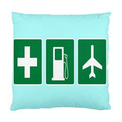 Traffic Signs Hospitals, Airplanes, Petrol Stations Standard Cushion Case (two Sides) by Mariart