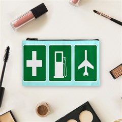 Traffic Signs Hospitals, Airplanes, Petrol Stations Cosmetic Bag (small)  by Mariart