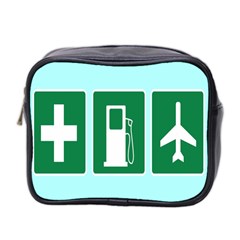 Traffic Signs Hospitals, Airplanes, Petrol Stations Mini Toiletries Bag 2-side by Mariart