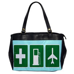 Traffic Signs Hospitals, Airplanes, Petrol Stations Office Handbags by Mariart