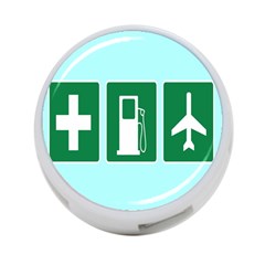 Traffic Signs Hospitals, Airplanes, Petrol Stations 4-port Usb Hub (one Side) by Mariart