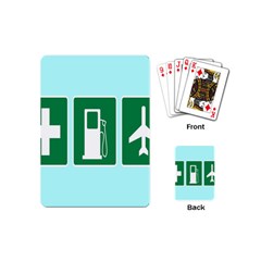 Traffic Signs Hospitals, Airplanes, Petrol Stations Playing Cards (mini)  by Mariart