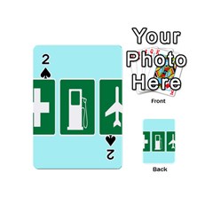 Traffic Signs Hospitals, Airplanes, Petrol Stations Playing Cards 54 (mini)  by Mariart