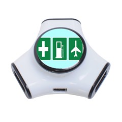 Traffic Signs Hospitals, Airplanes, Petrol Stations 3-port Usb Hub by Mariart