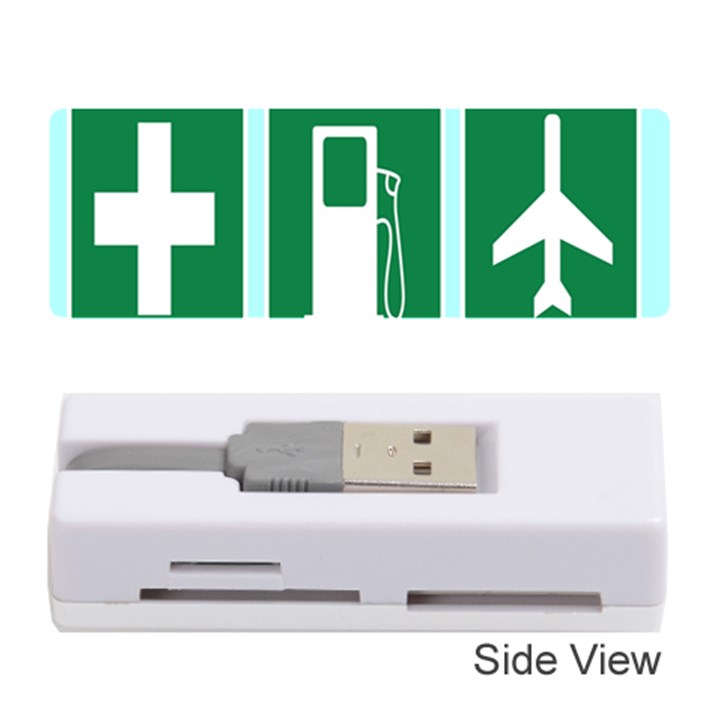 Traffic Signs Hospitals, Airplanes, Petrol Stations Memory Card Reader (Stick) 