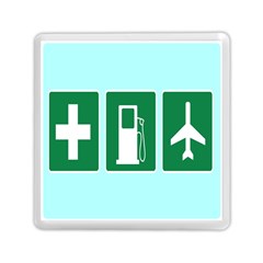 Traffic Signs Hospitals, Airplanes, Petrol Stations Memory Card Reader (square)  by Mariart