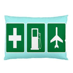 Traffic Signs Hospitals, Airplanes, Petrol Stations Pillow Case (two Sides) by Mariart