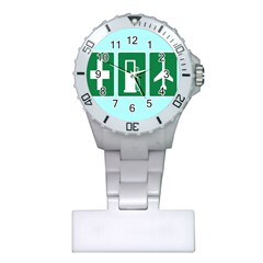 Traffic Signs Hospitals, Airplanes, Petrol Stations Plastic Nurses Watch by Mariart