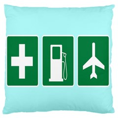 Traffic Signs Hospitals, Airplanes, Petrol Stations Standard Flano Cushion Case (two Sides) by Mariart