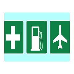 Traffic Signs Hospitals, Airplanes, Petrol Stations Double Sided Flano Blanket (mini)  by Mariart