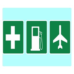 Traffic Signs Hospitals, Airplanes, Petrol Stations Double Sided Flano Blanket (small)  by Mariart