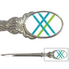 Symbol X Blue Green Sign Letter Openers by Mariart